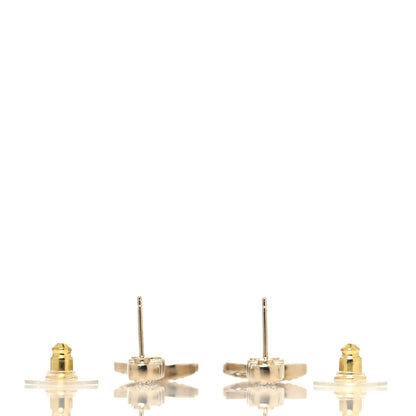 Chanel CC Crystal Drop Earrings Gold 3 of 4