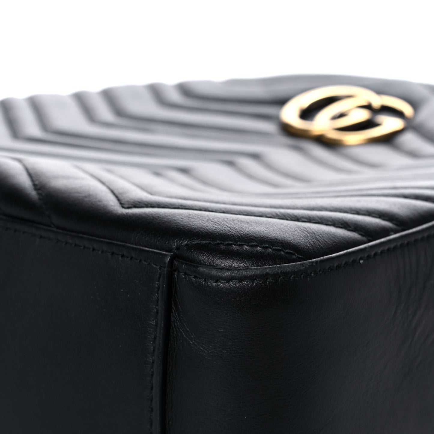 Calfskin Matelasse GG Marmont Backpack Black