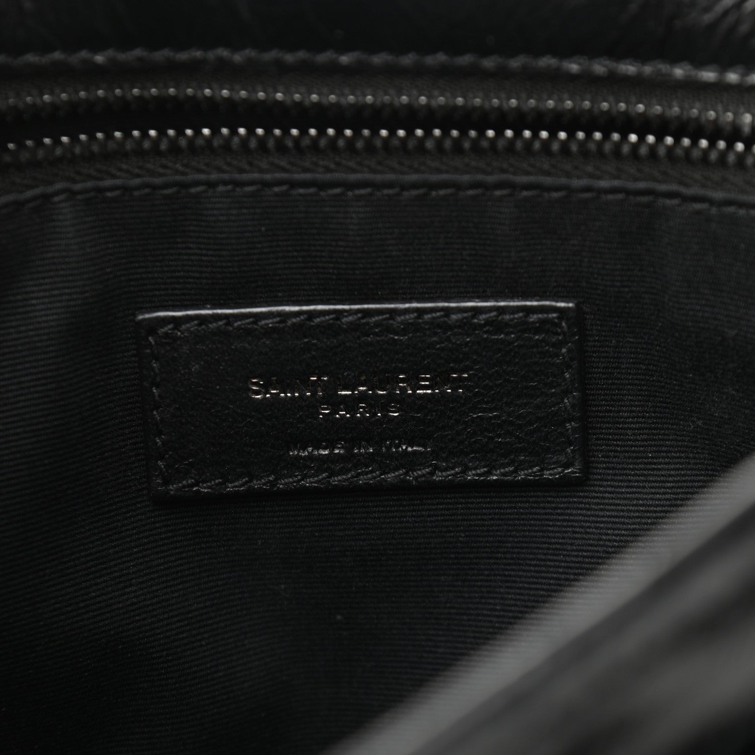 Saint Laurent Crinkled Calfskin Matelasse Monogram Medium Niki Chain Satchel Black 6 of 9