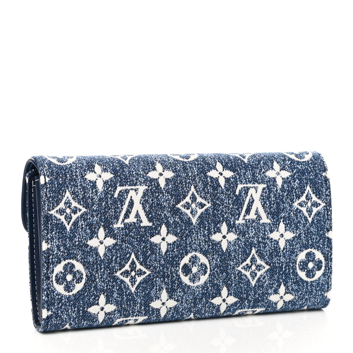 Louis Vuitton Monogram Jacquard Denim Sarah Wallet Bleu 3 of 7