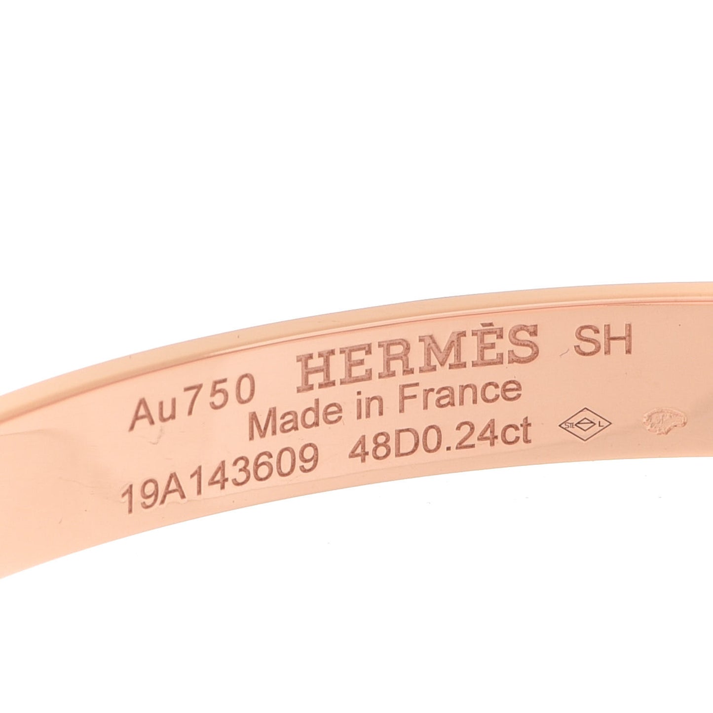 18K Rose Gold Diamond PM Collier De Chien Bracelet SH