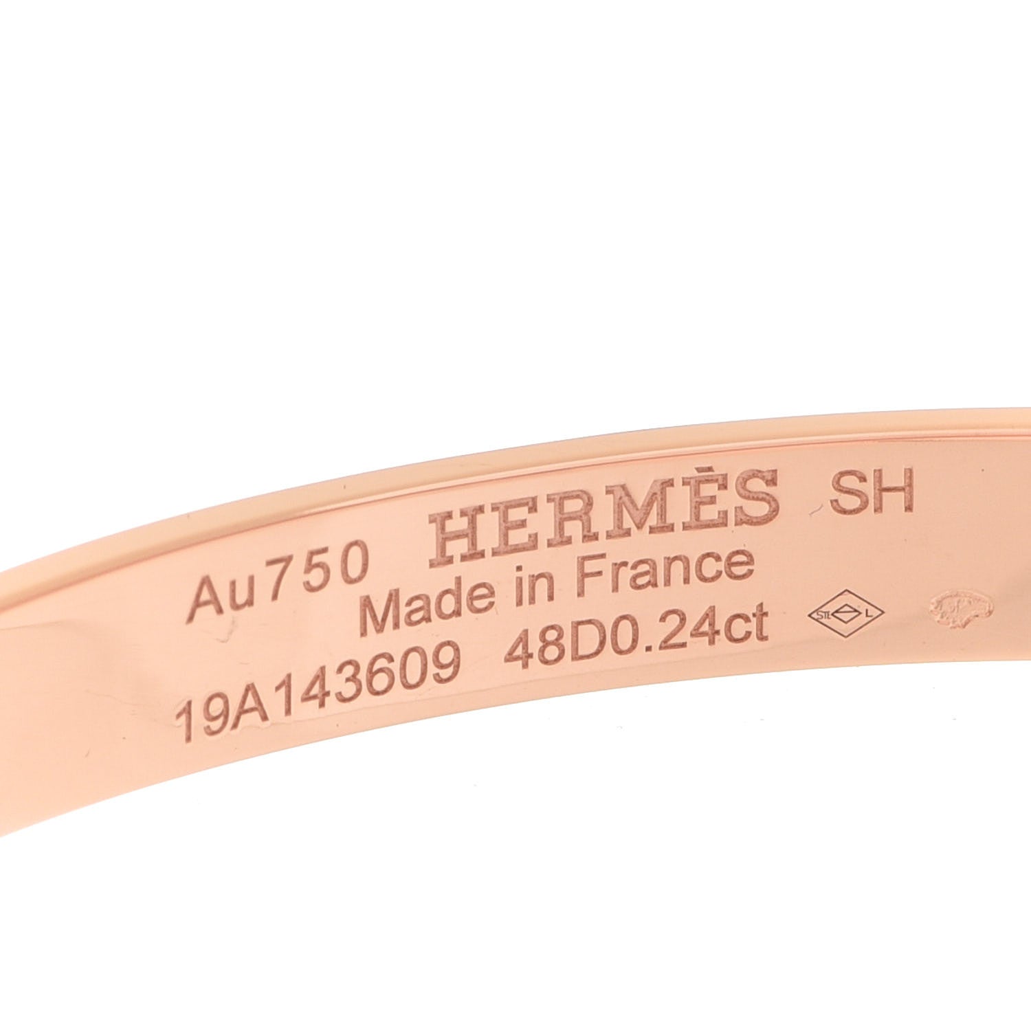 Hermes 18K Rose Gold Diamond PM Collier De Chien Bracelet SH 4 of 5