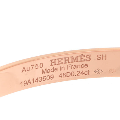 Hermes 18K Rose Gold Diamond PM Collier De Chien Bracelet SH 4 of 5