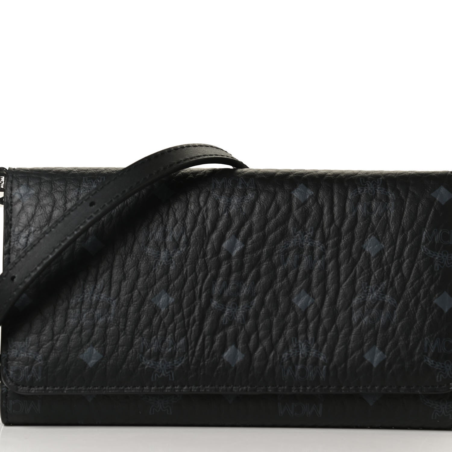 MCM Visetos Chain Wallet Crossbody Black 8 of 13
