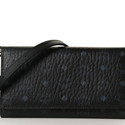 MCM Visetos Chain Wallet Crossbody Black 8 of 13