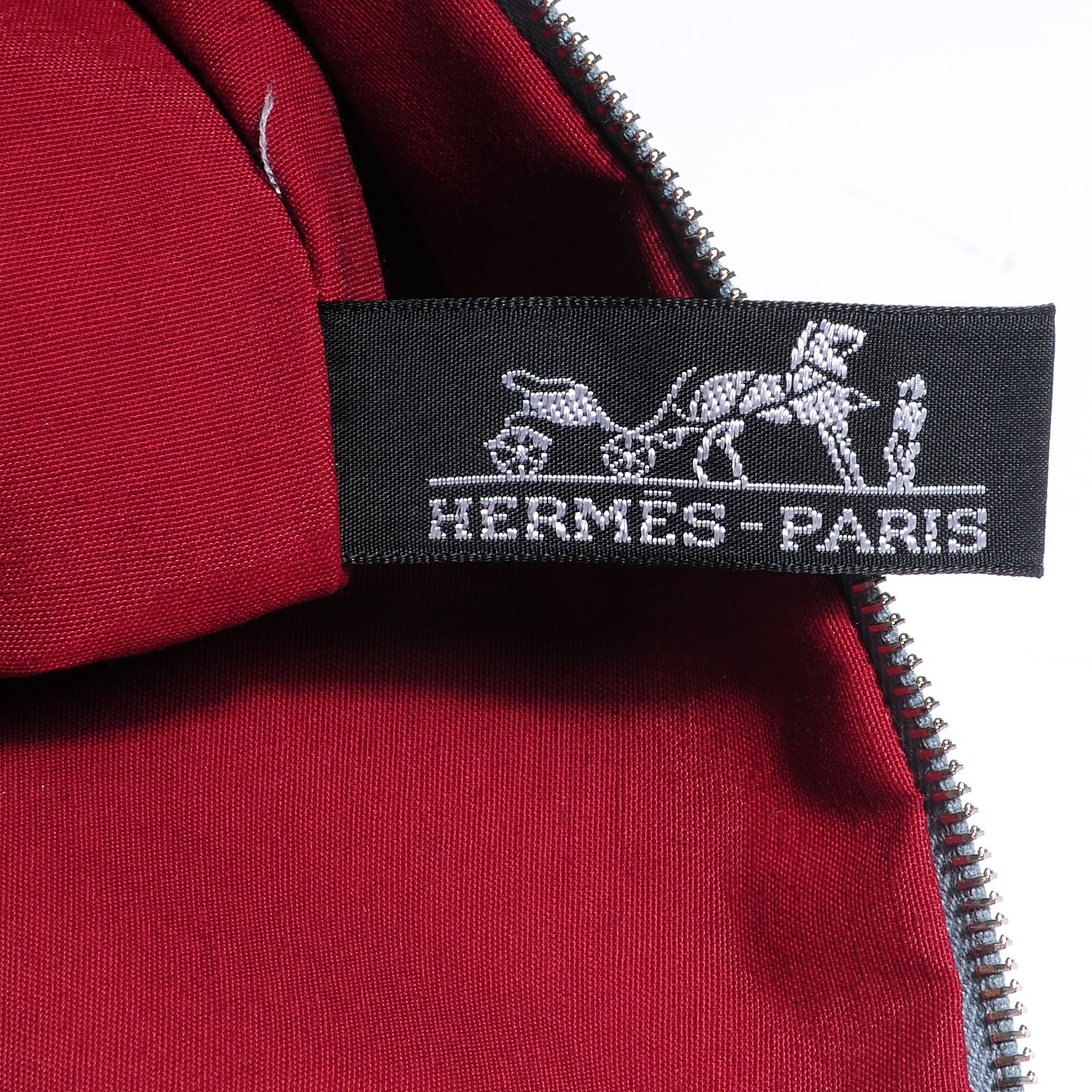 Hermes Cotton Finish Flat Equator Trousse GM Bleu 7 of 7