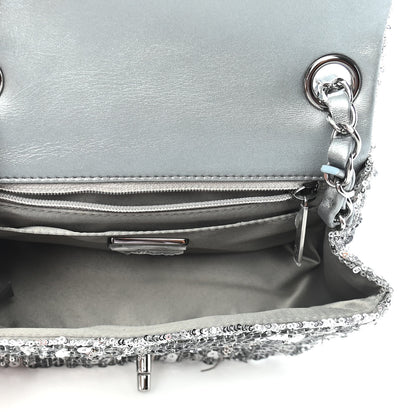 Chanel Sequin Mini Square Flap Grey 5 of 9