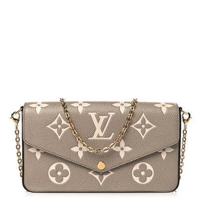 Louis Vuitton Empreinte Monogram Giant Felicie Pochette Tourterelle Creme 1 of 10