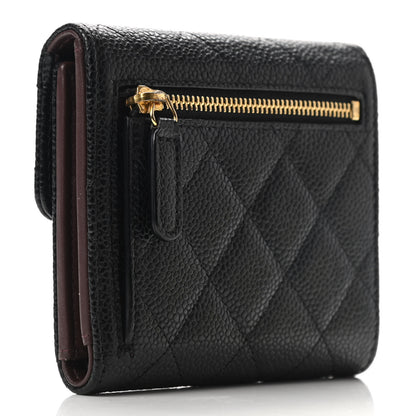 Chanel Caviar Quilted Compact Flap Wallet Black 3 of 7