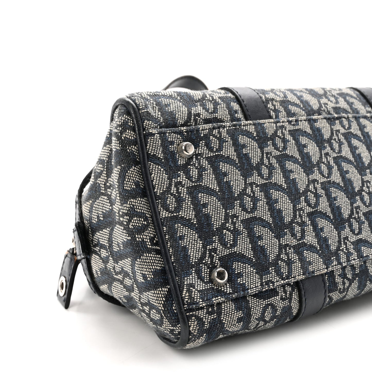 Denim Monogram Charms Shoulder Bag Blue