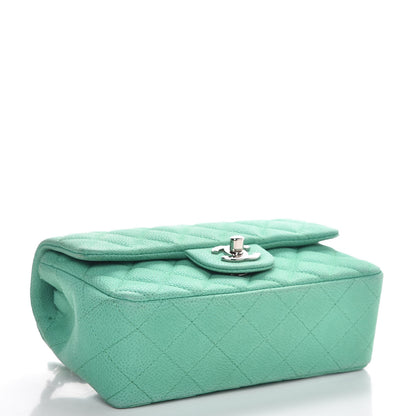 Chanel Iridescent Caviar Quilted Mini Rectangular Flap Green 4 of 9