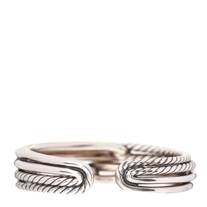 David Yurman Sterling Silver 18K Yellow Gold Double-Loop Labyrinth Bracelet 3 of 4