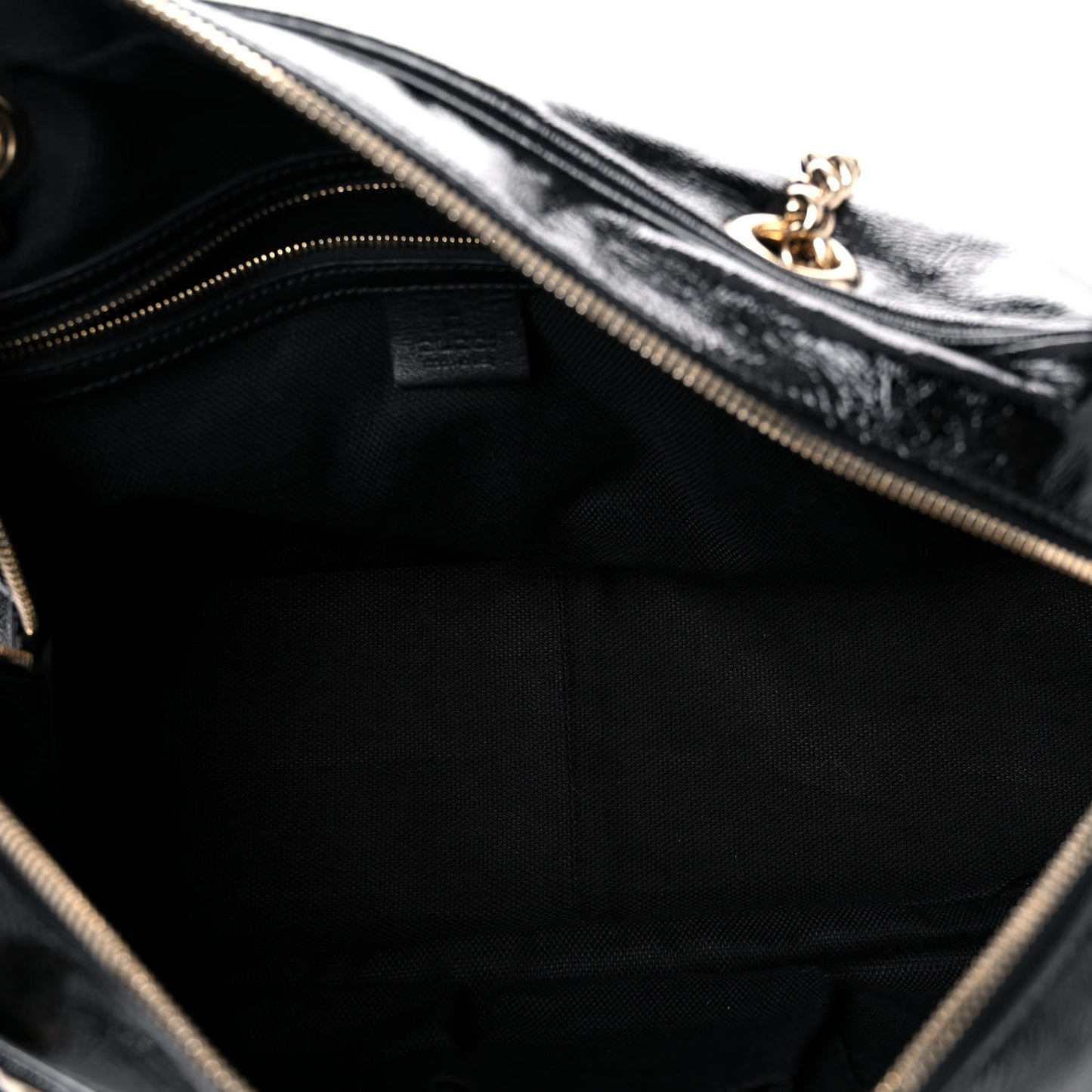Vernice Naplack Medium Soho Bowler Black