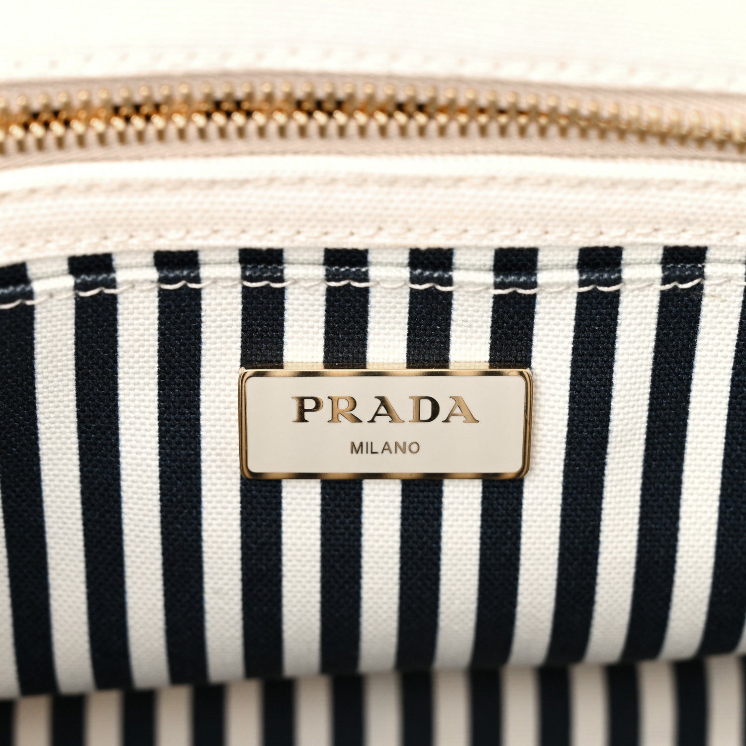 Prada Canapa Small Logo Tote White Blue 6 of 10