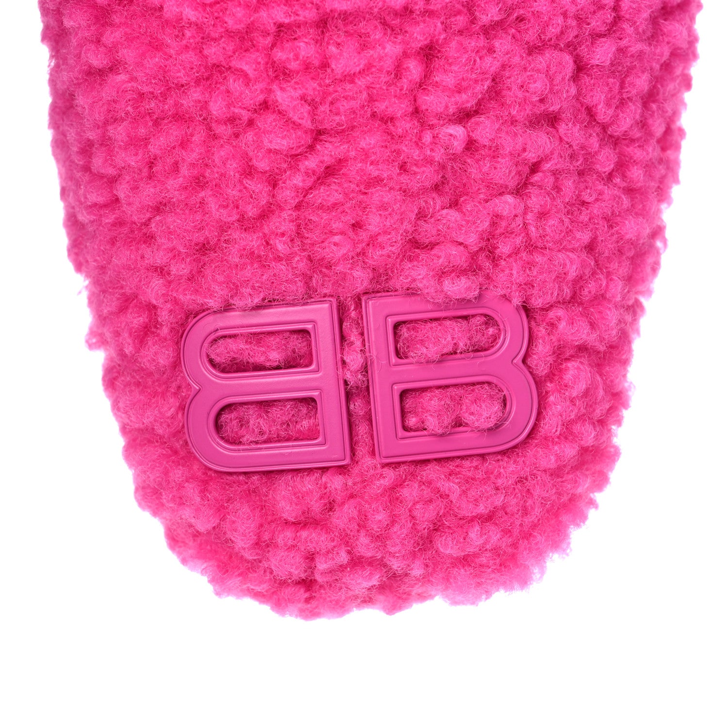 Balenciaga Faux Shearling Cosy BB Mules 37 Pink 9 of 10