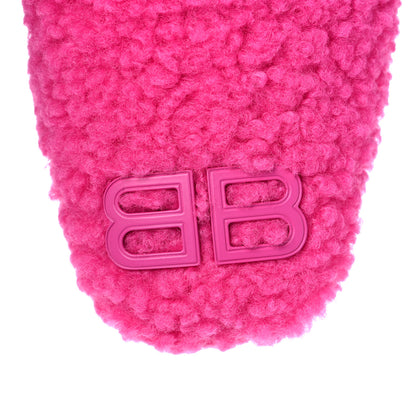 Balenciaga Faux Shearling Cosy BB Mules 37 Pink 9 of 10