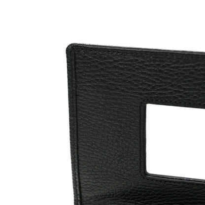 Gucci Dollar Calfskin Enamel Monochrome Mini GG Marmont Chain Wallet Black 11 of 11