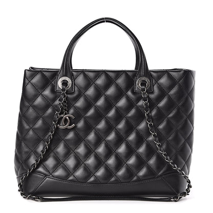 Chanel Calfskin Quilted Small Easy Shopping Tote Black 1 of 10