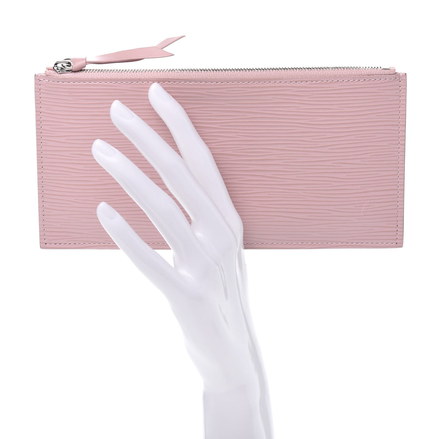 Epi Felicie Chain Wallet Zippered Insert Rose Ballerine
