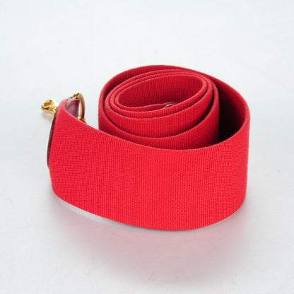 Hermes Toile Courchevel Shoulder Strap Rouge Vif 3 of 4