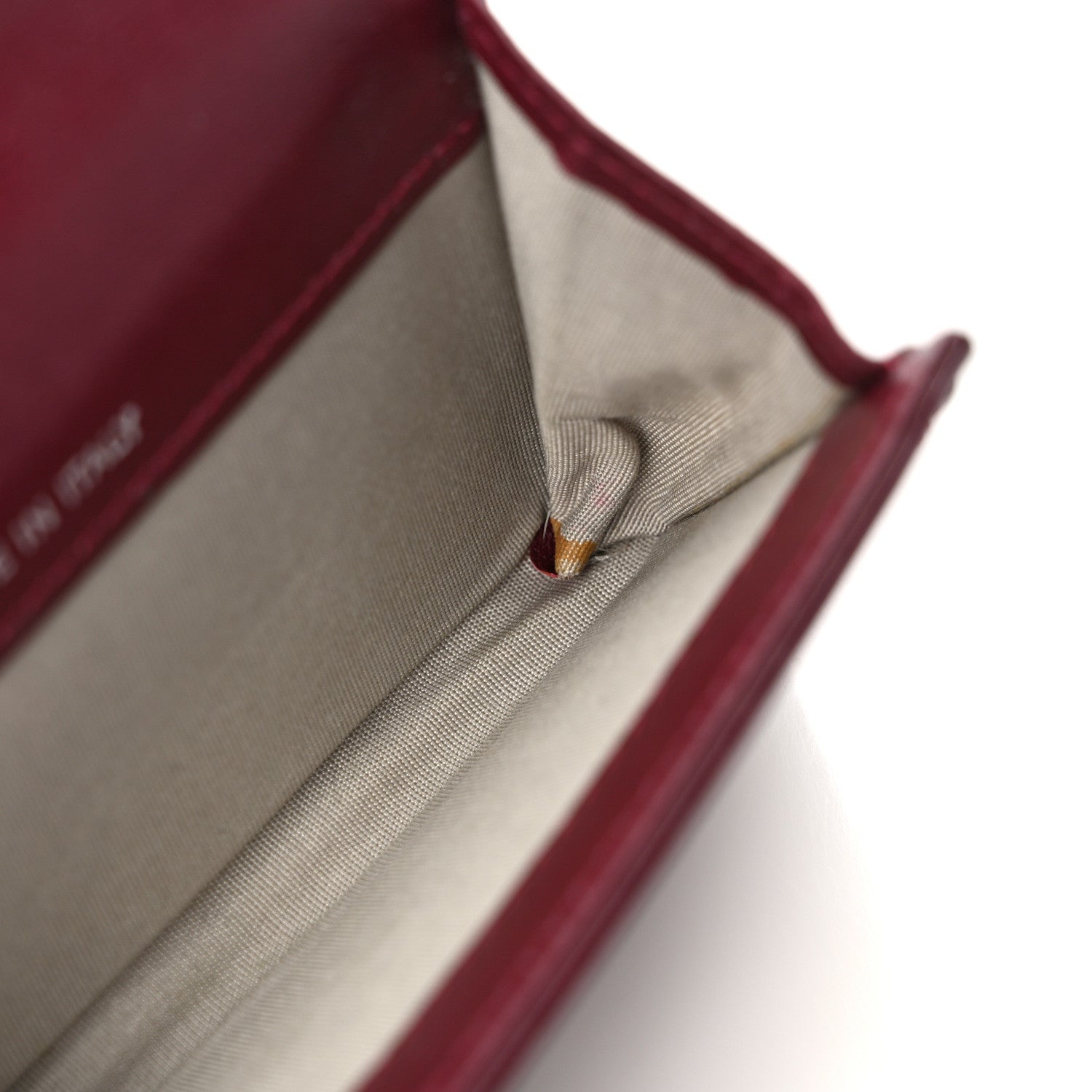 Chanel Patent Brilliant Flap Card Holder Burgundy 9 of 10
