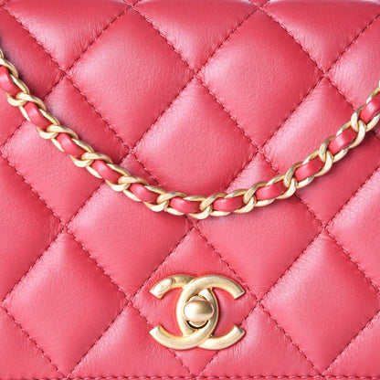 Chanel Lambskin Quilted CC Flap Red 10 of 10
