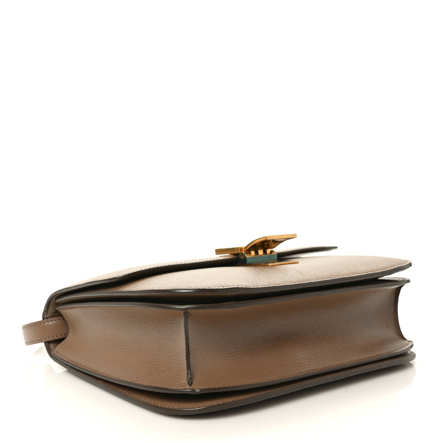 Liege Calfskin Medium Classic Box Flap Bag Taupe