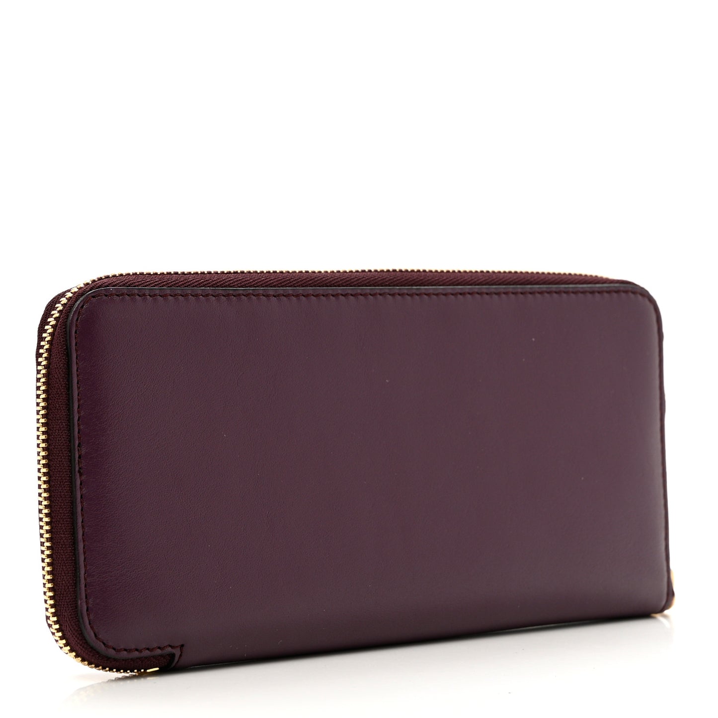 Calfskin Sookie Zip Wallet Purple