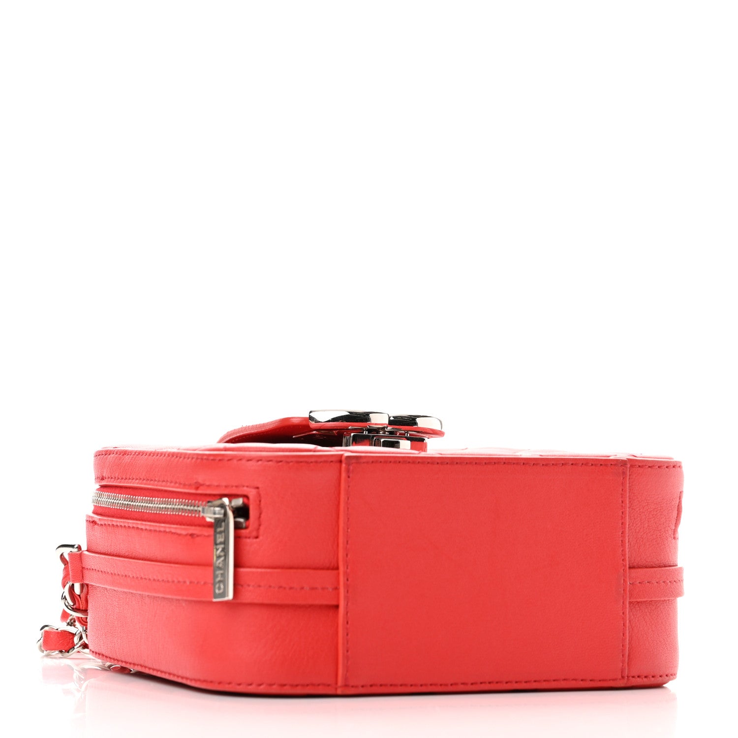 Chanel Lambskin Quilted Mini CC Box Camera Bag Red 4 of 14