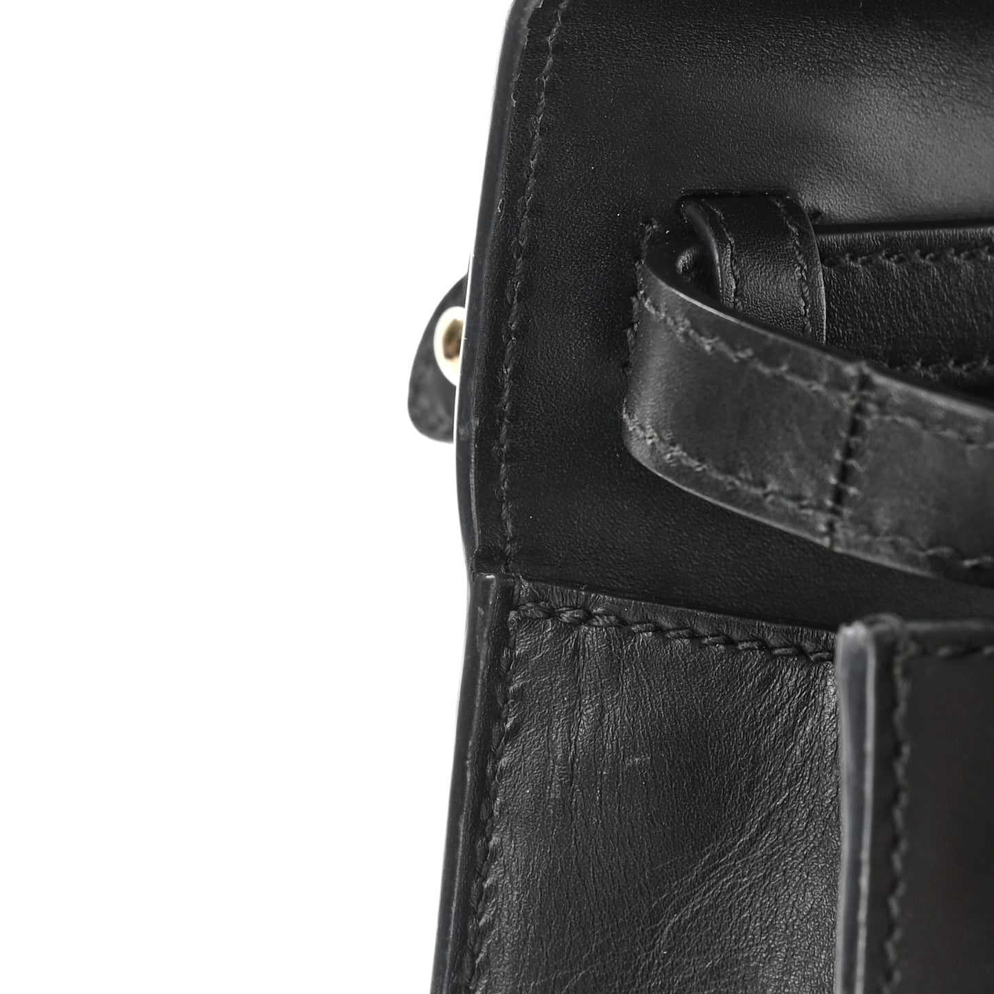 Calfskin Animal Studs Mini Sylvie Top Handle Bag Black