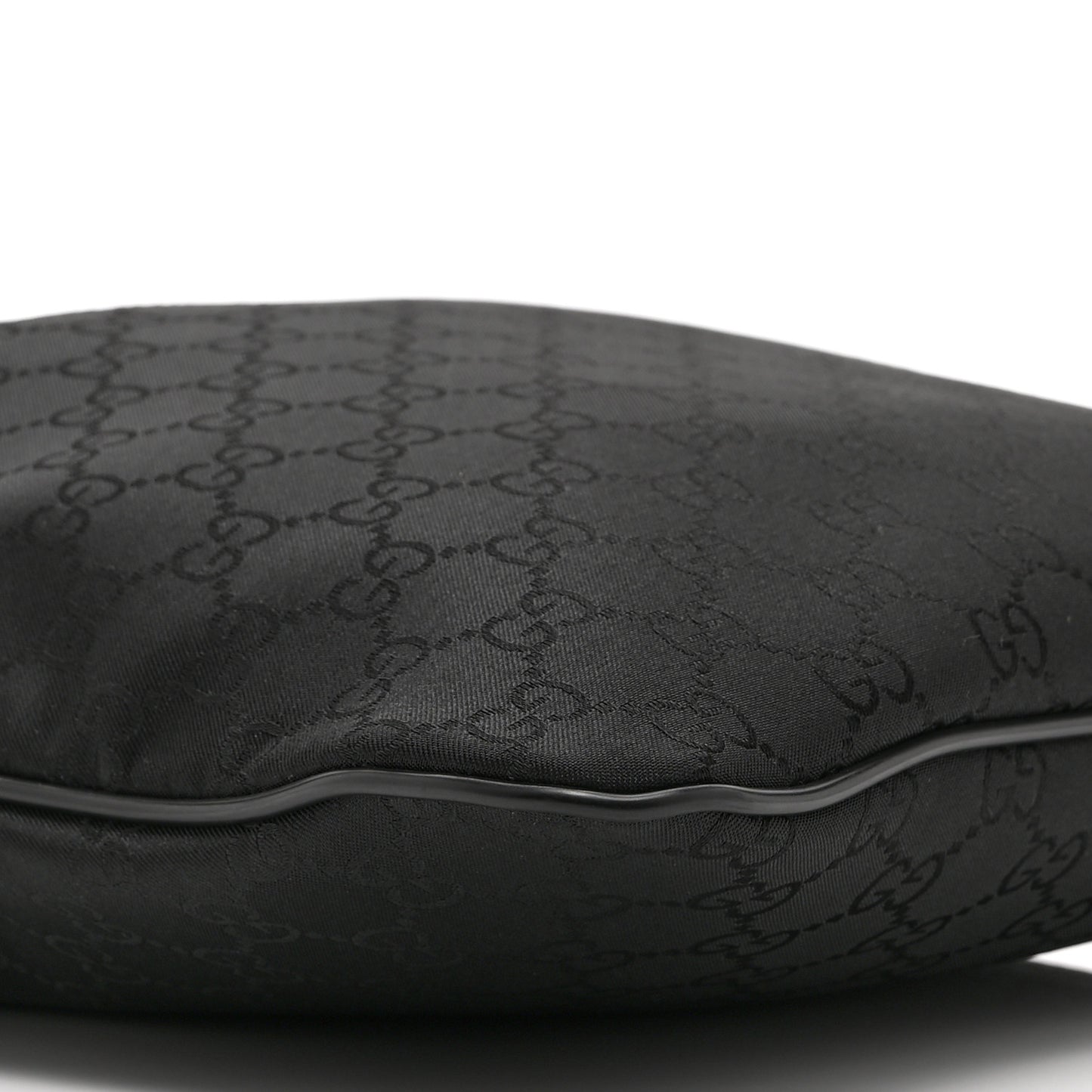 Nylon Monogram Medium Flat Messenger Bag Black