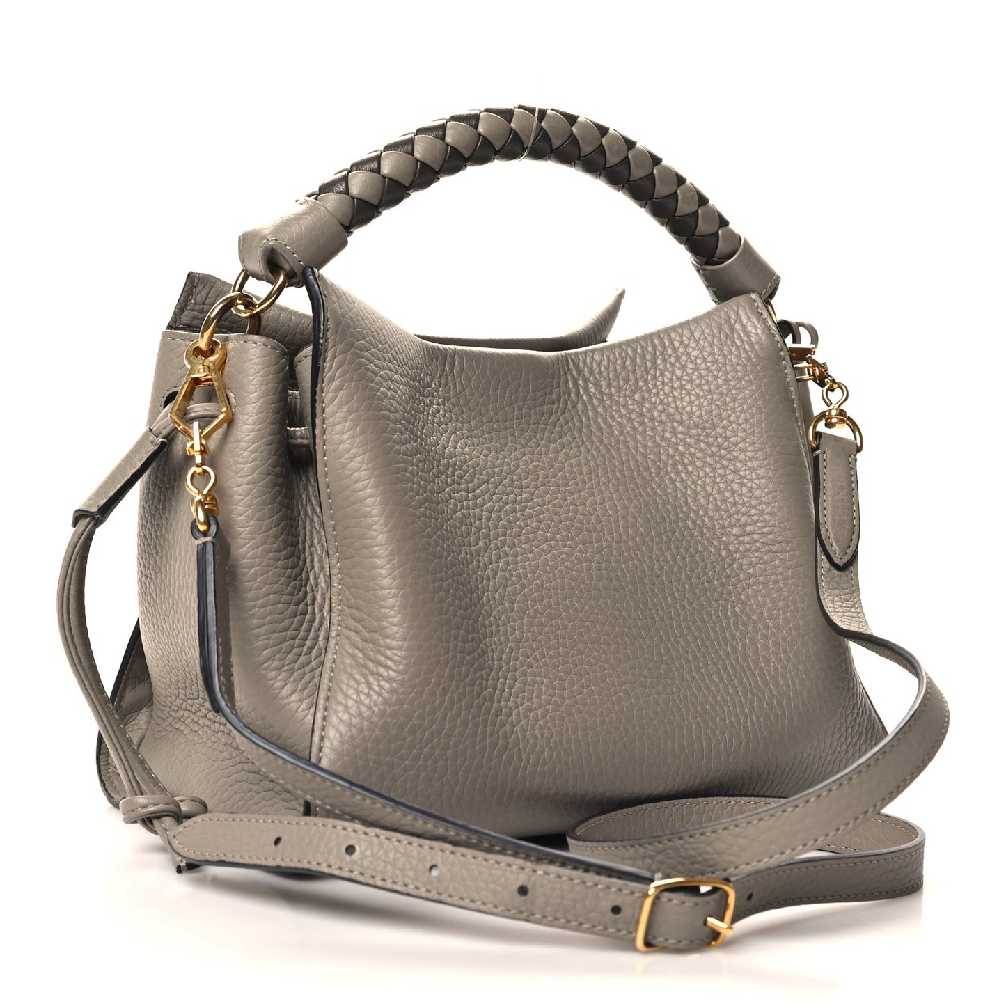 Heavy Grain Small Iris Tote Powder Grey Dark Clay