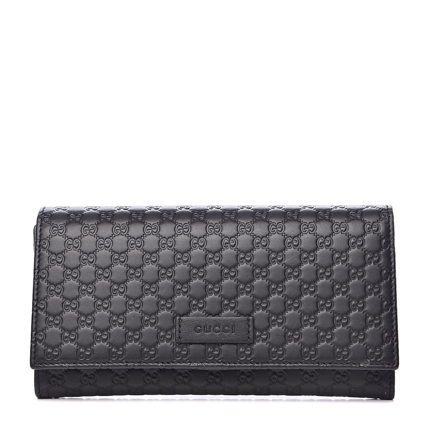 Soft Microguccissima Continental Wallet Black