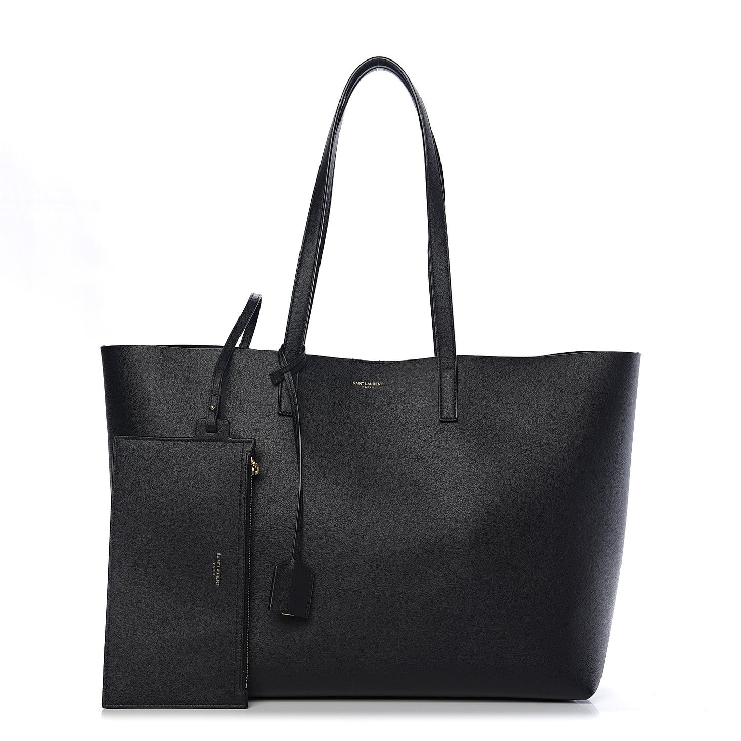 Calfskin Large Shopping Tote Black