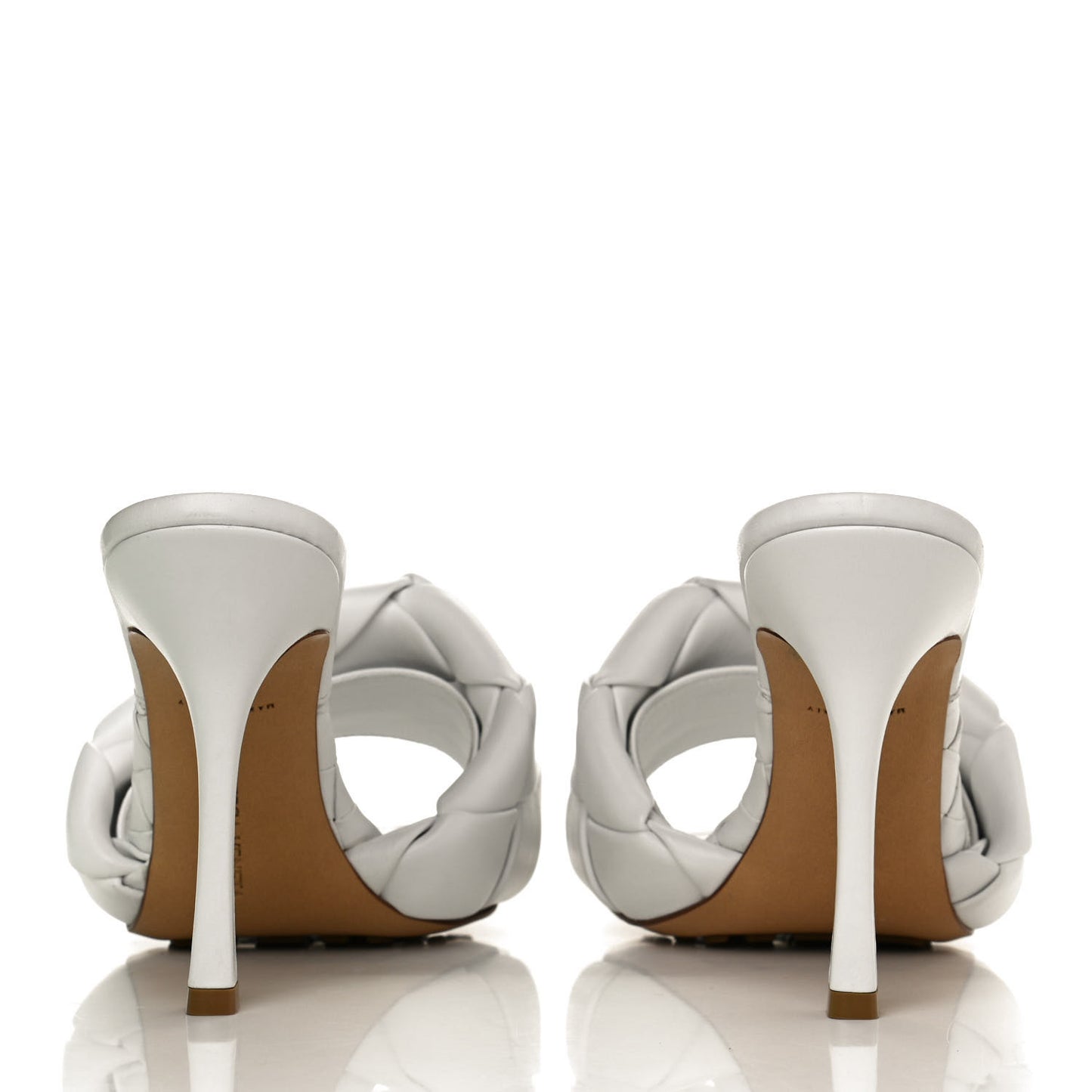 Nappa Maxi Intrecciato Lido Mule Sandals 41 Optic White