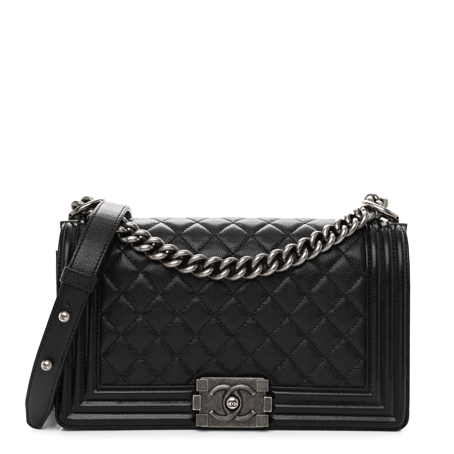 Chanel Caviar Quilted Medium Boy Flap Black 1 of 10