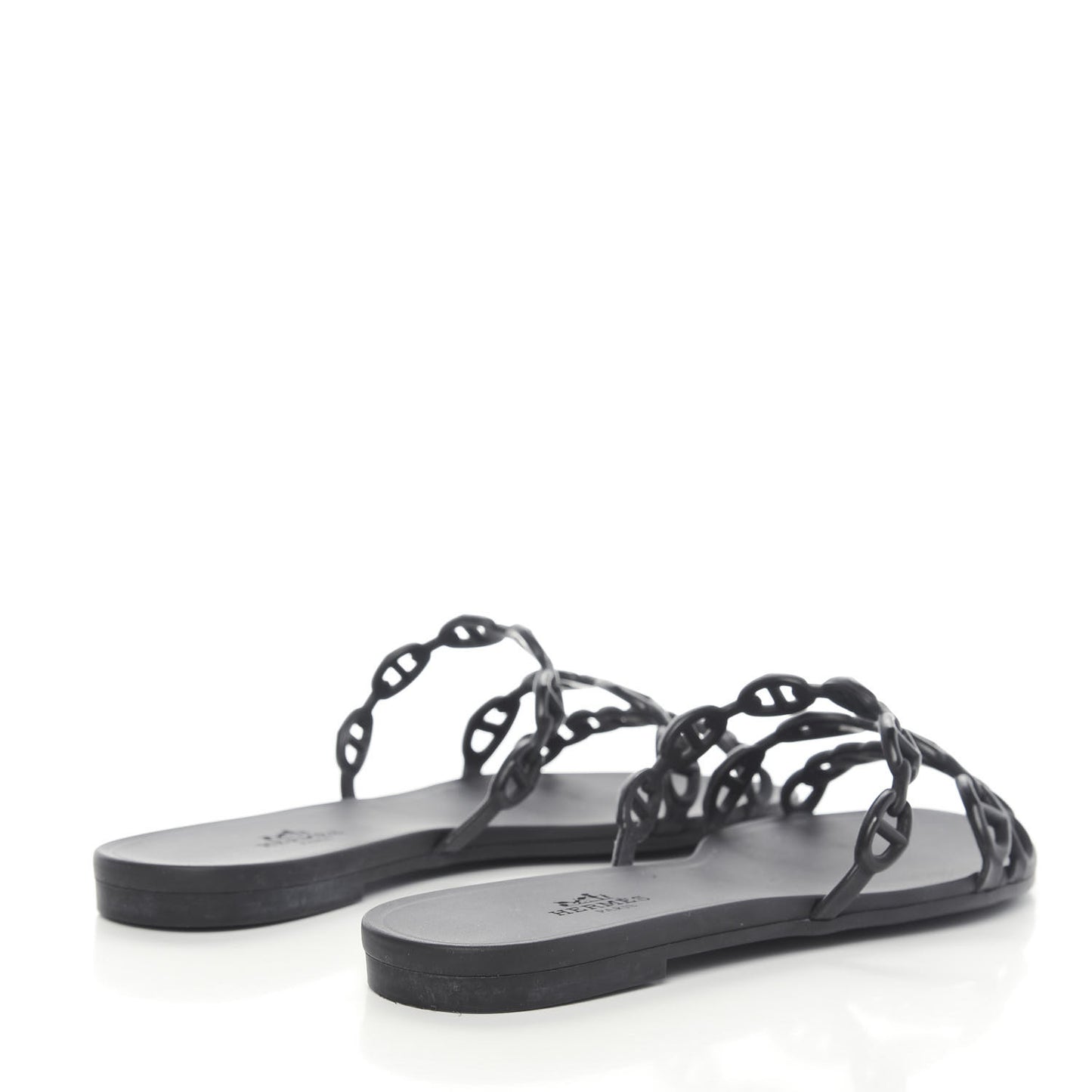 Rubber Chaine d'Ancre Rivage Sandals 36 Black