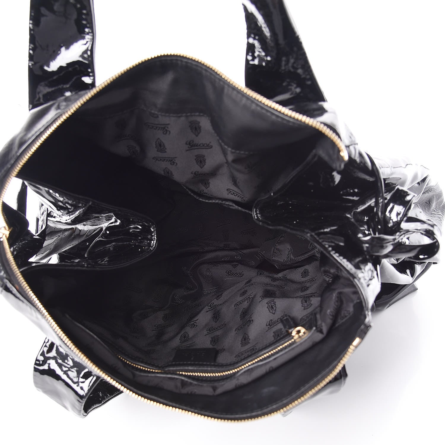 Gucci Patent Large Hysteria Tote Black 5 of 12