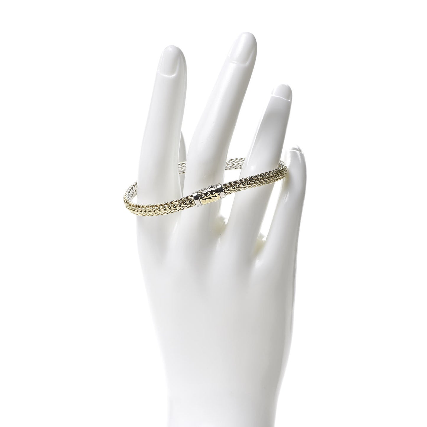 Sterling Silver 18K Yellow Gold 5mm Classic Chain Reversible Bracelet