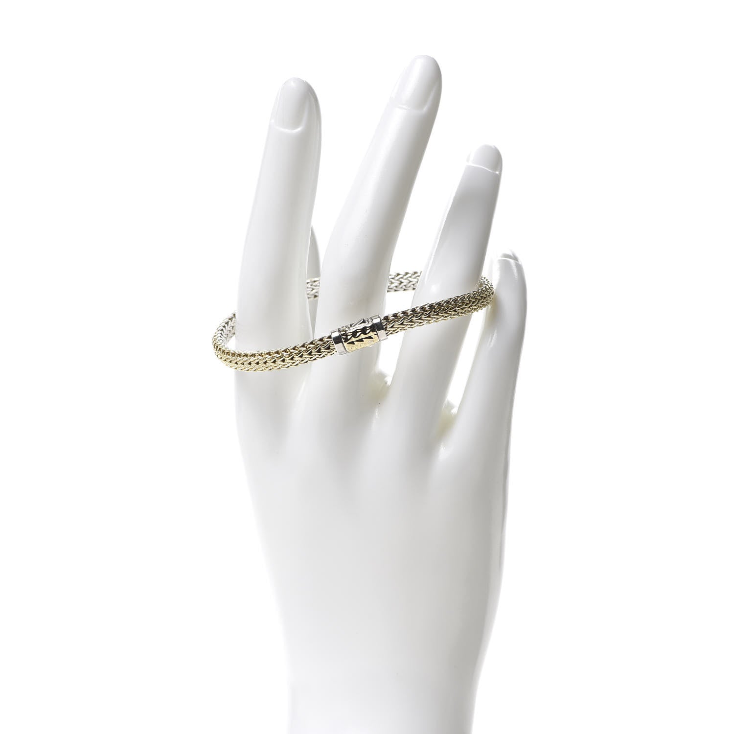 John Hardy Sterling Silver 18K Yellow Gold 5mm Classic Chain Reversible Bracelet 2 of 5