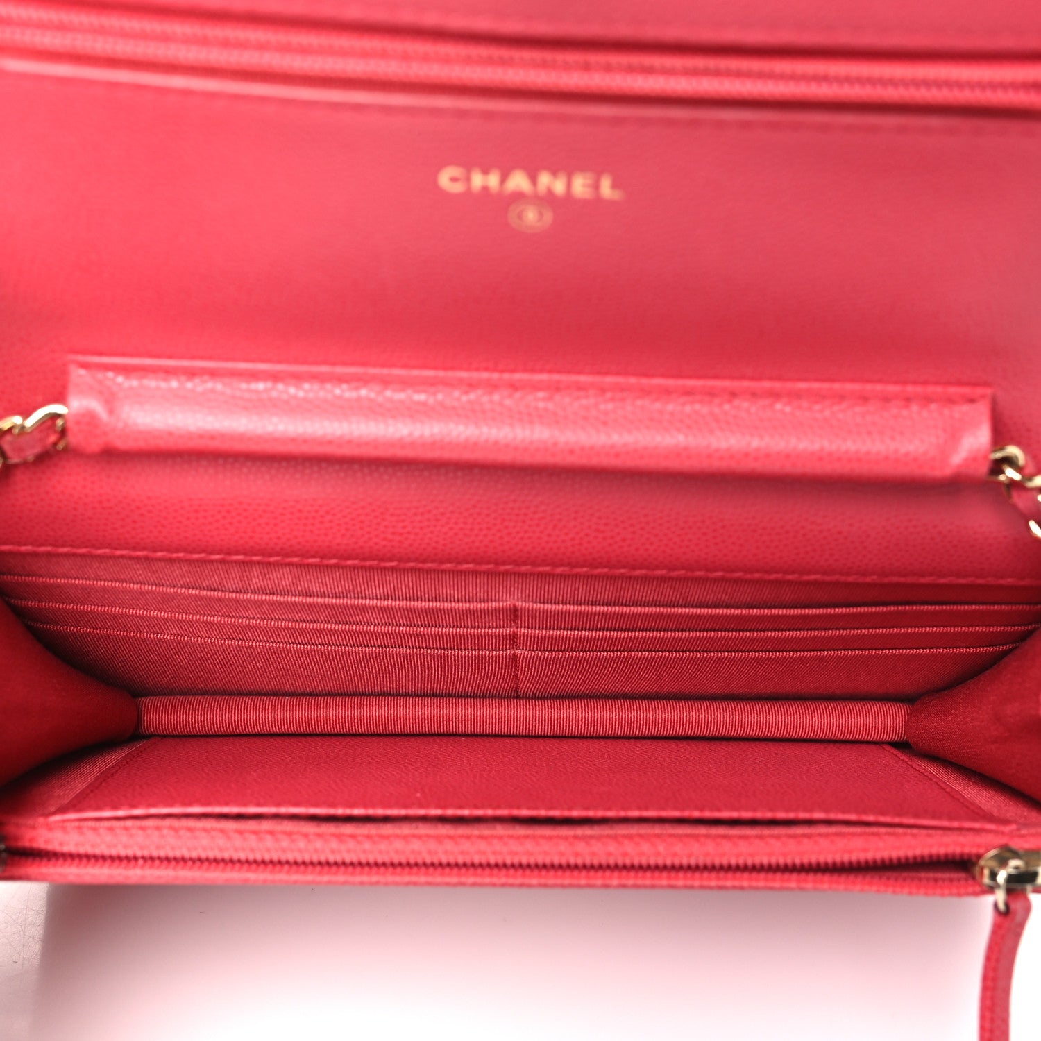 Chanel Caviar Quilted Wallet on Chain WOC Pink 5 of 14