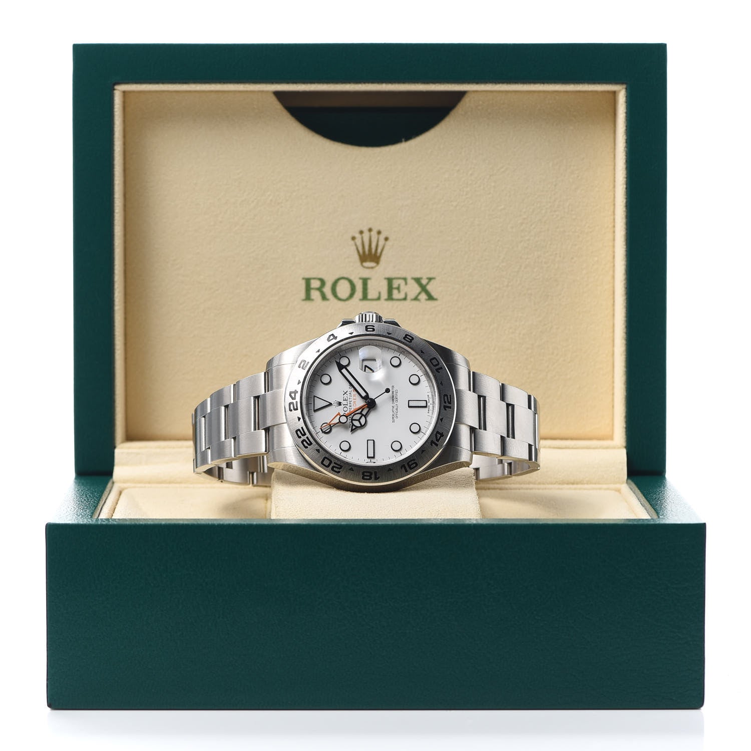Rolex Stainless Steel 42mm Oyster Perpetual Date Explorer II Watch White 216570 6 of 6