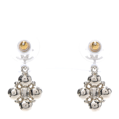 Chanel Crystal Resin CC Drop Earrings Light Gold Black 3 of 5