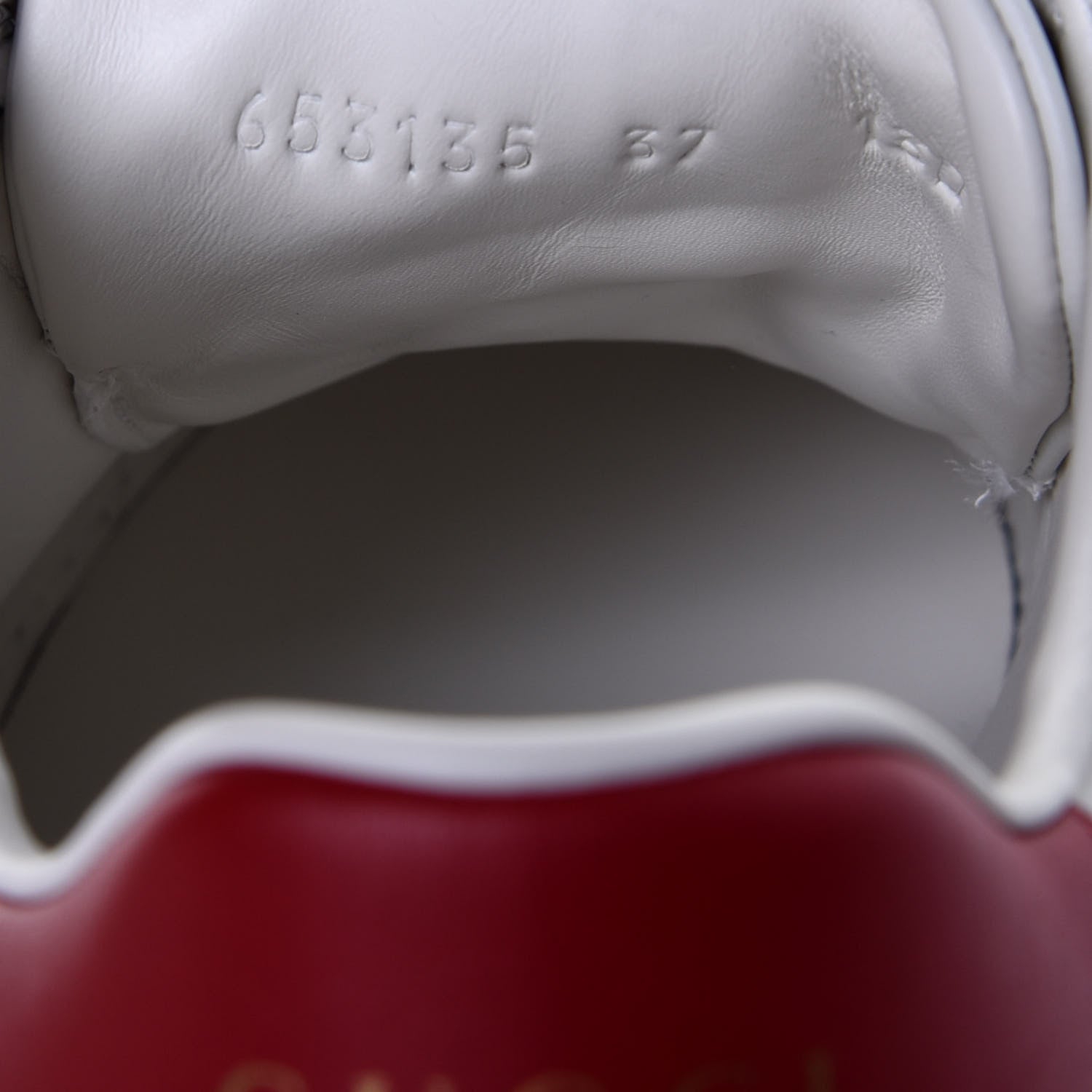 Gucci Calfskin Web Cherry Embroidered Womens Ace Sneakers 37 White 8 of 9