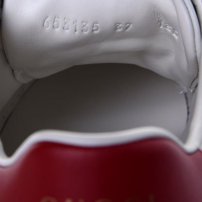 Gucci Calfskin Web Cherry Embroidered Womens Ace Sneakers 37 White 8 of 9