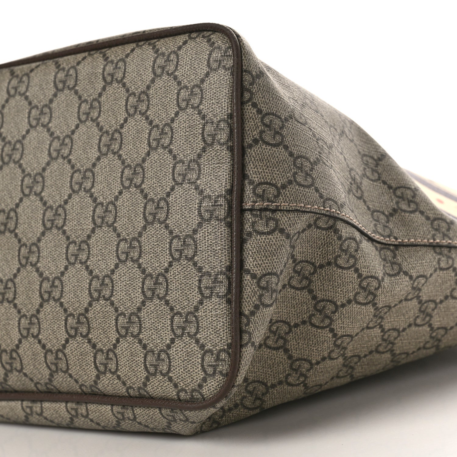Gucci Soft GG Supreme Monogram Courrier Medium Crossbody Tote Beige New Acero 9 of 10