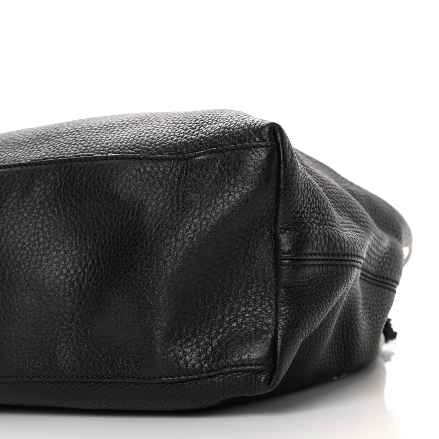 Gucci Pebbled Calfskin Large Soho Chain Shoulder Bag Black 10 of 11