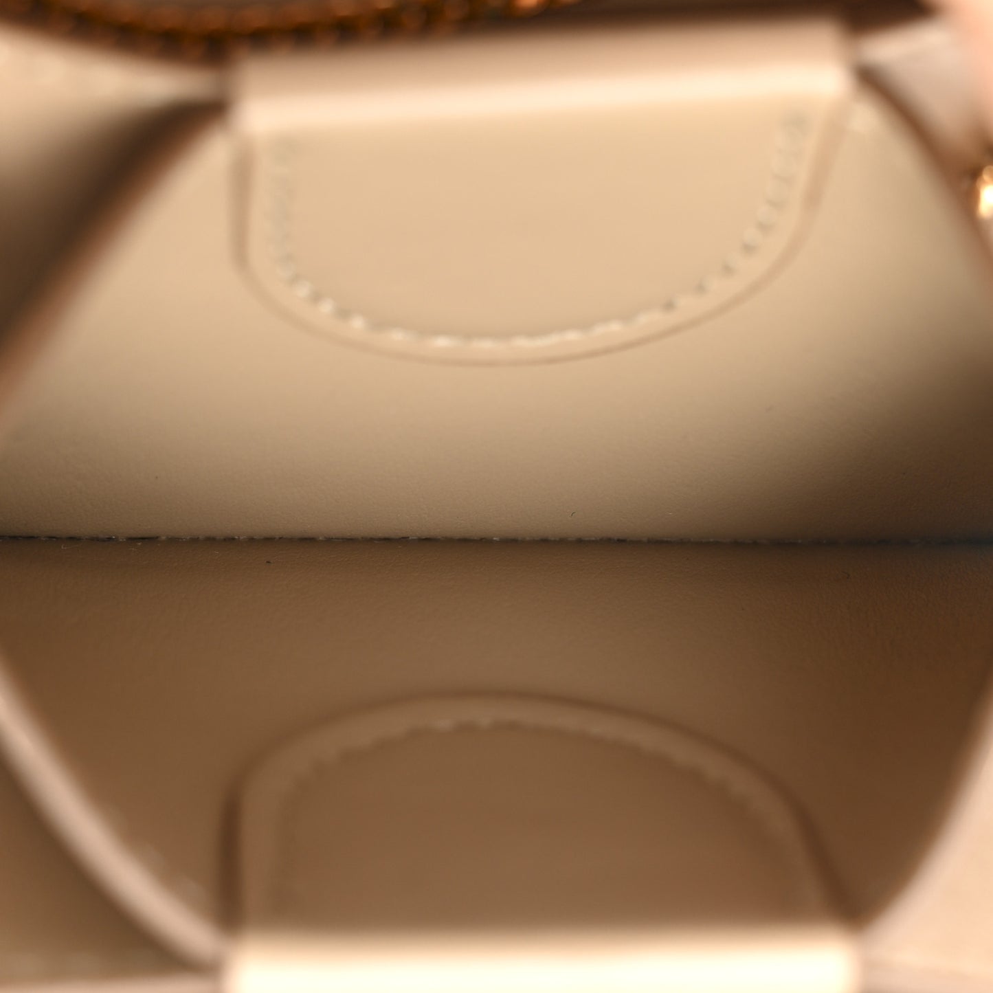 Grained Calfskin Jessie Chain Card Case Archive Beige