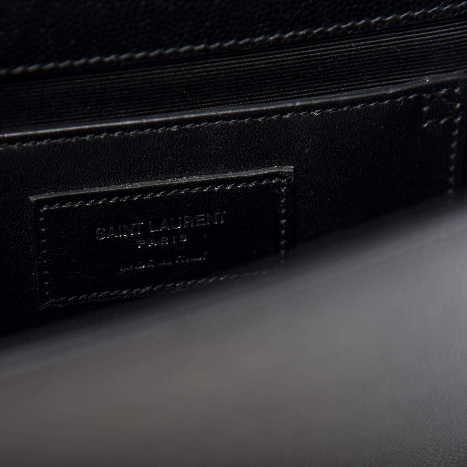 Saint Laurent Grain De Poudre Classic Monogram Kate Clutch Black 7 of 7