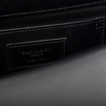 Saint Laurent Grain De Poudre Classic Monogram Kate Clutch Black 7 of 7